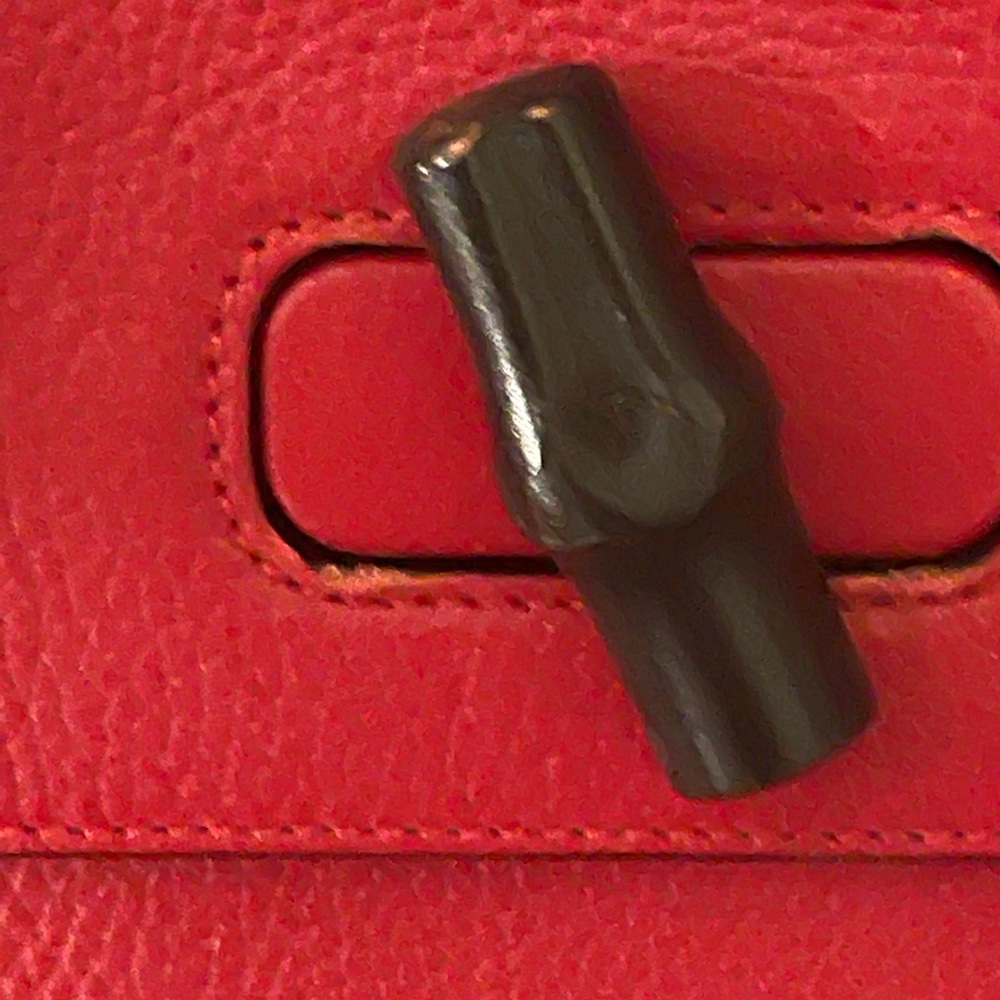 Gucci Bamboo Daily Top Handle Bag Leather Red - Picture 4 of 12